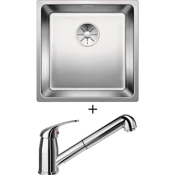 Nerezový dřez Nerezový dřez SET Blanco ANDANO 400-IF nerez hedvábný lesk 522957 + Blanco DARAS-S chrom 517731