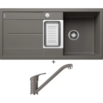 Granitový dřez Granitový dřez SET Blanco METRA 6 S šedá vulkán s excentrem 527295 + Blanco DARAS šedá vulkán 526934