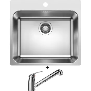 Nerezový dřez Nerezový dřez SET Blanco SUPRA 500-IF/A R12 nerez kartáčovaný 526354 + Blanco DARAS-S chrom 517731