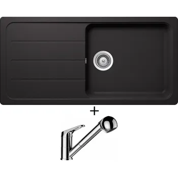 Granitový dřez Granitový dřez SET Schock FORMHAUS D-100L Nero + Schock COSMO 525122 chrom