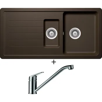 Granitový dřez Granitový dřez SET Schock TOLEDO D-150 Bronze + Schock EVINAS 577000 nerez