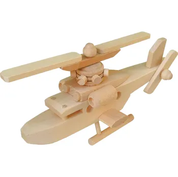 Dřevěná hračka Dřevotéka - Dřevěný vrtulník - bukové dřevo Dřevěný vrtulník - bukové dřevo