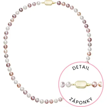 Náušnice Perlový náhrdelník z říčních perel se zapínáním ze 14 karátového zlata 922004.3/9269A multi