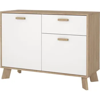 Šatní skříň Komoda Iker 716, jackson hickory/bílá