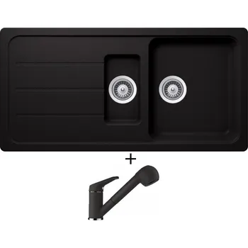 Granitový dřez Granitový dřez SET Schock FORMHAUS D-150L Nero + Schock COSMO 525122 Nero
