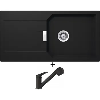 Granitový dřez Granitový dřez SET Schock MANHATTAN D-100L Onyx + Schock COSMO 525122 Onyx