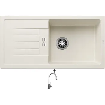 Granitový dřez Granitový dřez SET BLANCO FAVUM XL 6 S bílá soft 527084 + Blanco MIDA-S chrom 521454