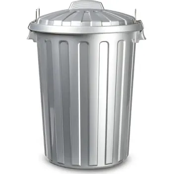 Odpadkový koš koš odpad 31l POPELNICE SŘÍBRNÁ s víkem