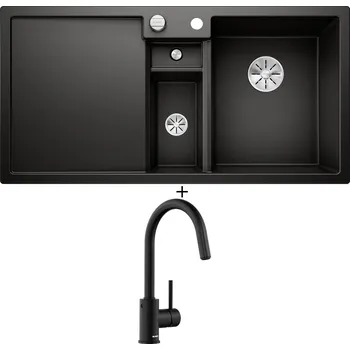 Granitový dřez SET Blanco COLLECTIS 6 S černá 525866 + Blanco MIDA-S černá matná 526653