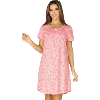 Dámská móda Dámská vzorovaná noční košile 417 Regina Barva/Velikost: koral (coral) / L
