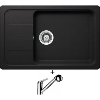 Granitový dřez Granitový dřez SET Schock FORMHAUS D-100LS Nero + Schock COSMO 525122 chrom