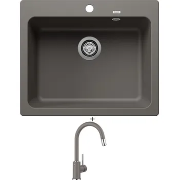 Granitový dřez Granitový dřez SET Blanco NAYA 6 šedá vulkán 527311 + Blanco MIDA-S šedá vulkán 526967