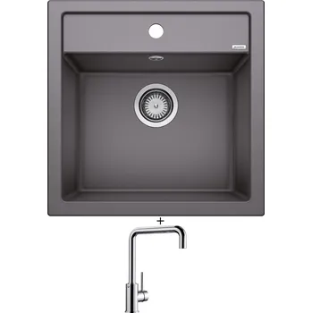 Granitový dřez Granitový dřez SET Blanco DALAGO 5 šedá skála + Blanco MILI chrom 519413