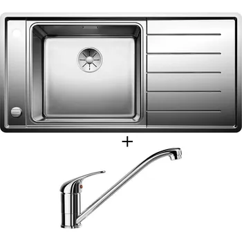 Nerezový dřez Nerezový dřez SET Blanco ANDANO XL 6 S-IF nerez hedvábný lesk 523000 + Blanco DARAS chrom 517720
