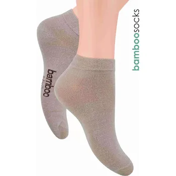 Pánské oblečení STEVEN Pánské kotníkové ponožky z bambusového vlákna 094 Barva/Velikost: hnědá světlá / 44/46