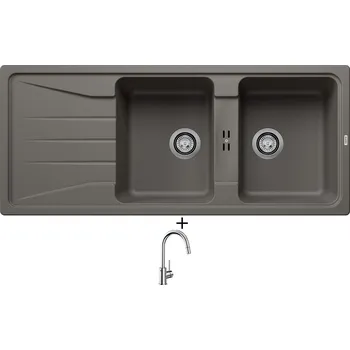 Granitový dřez Granitový dřez SET Blanco SONA 8 S šedá vulkán 527339 + Blanco MIDA-S chrom 521454