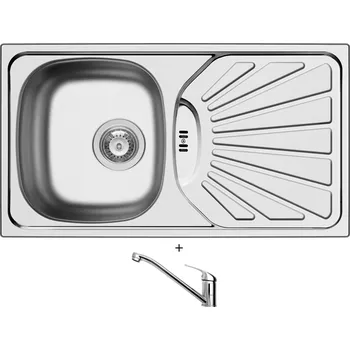Nerezový dřez Nerezový dřez SET Pyramis ET 78 3 1/2 MARGARITA nerez + Pyramis ASALIA chrom