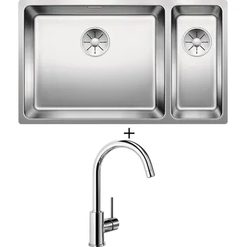 Nerezový dřez Dřez pod desku SET Blanco ANDANO 500/180-U nerez hedvábný lesk 522991 + Blanco MIDA chrom 517742