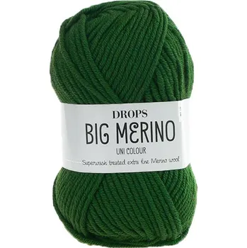 Příze Příze DROPS Big Merino uni color 14 - zelená