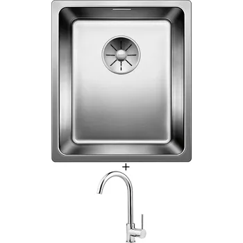 Nerezový dřez Dřez pod desku SET Blanco ANDANO 340-U nerez hedvábný lesk 522955 + Deante ASTER 062 M chrom