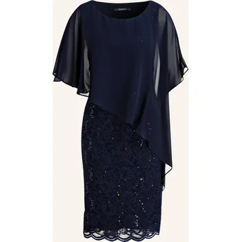 Dámské šaty Swing Dámské Koktejlové Šaty S Krajkou, marine, 36