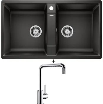 Granitový dřez Granitový dřez SET Blanco ZIA 9 černá 526029 + Blanco MILI chrom 519413