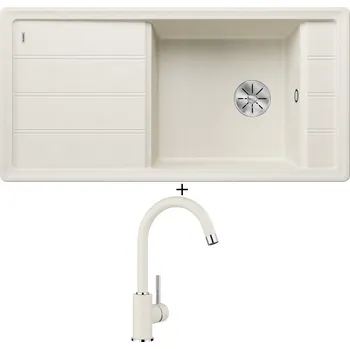 Granitový dřez Granitový dřez SET Blanco FARON XL 6 S bílá soft 527082 + Blanco MIDA bílá soft 526966