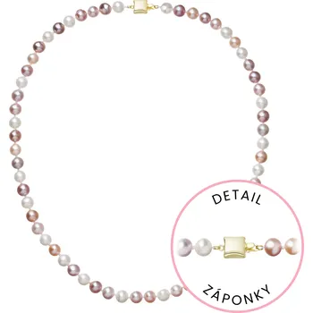 Náušnice Perlový náhrdelník z říčních perel se zapínáním ze 14 karátového zlata 922004.3/9268A multi
