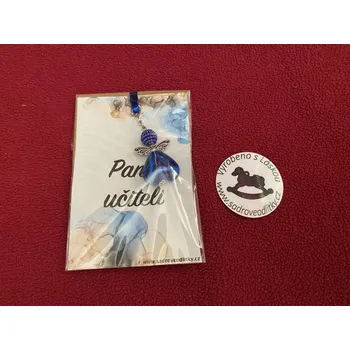 HandMade by VeJa Dárková karta - Panu učiteli_2 s přívěškem