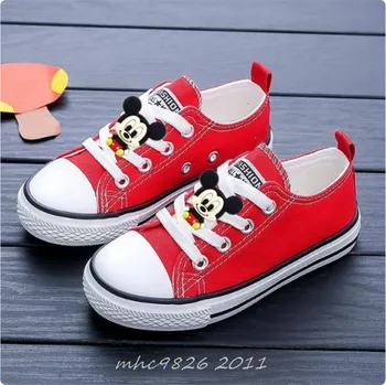 Dětská sportovní obuv Dětské nízké plátěné tenisky - Mickey Mouse Barva: Mickey Mouse - červená, Velikost EUR: 20