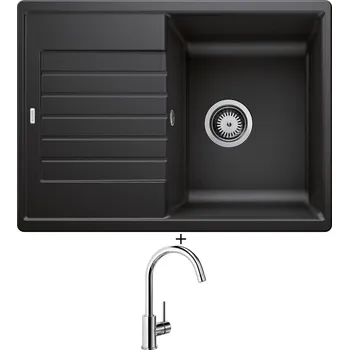 Granitový dřez Granitový dřez SET Blanco ZIA 45 S Compact antracit 524721 + Blanco MIDA chrom 517742