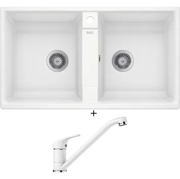 Granitový dřez Granitový dřez SET Blanco ZIA 9 bílá 516678 + Blanco DARAS bílá 517724