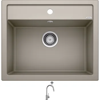 Granitový dřez Granitový dřez SET Blanco DALAGO 6 tartufo + Blanco MIDA-S chrom 521454