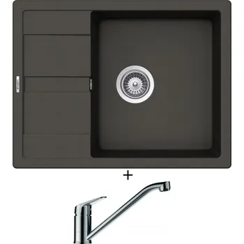 Granitový dřez Granitový dřez SET Schock MANHATTAN D-100 Asphalt + Schock EVINAS 577000 nerez