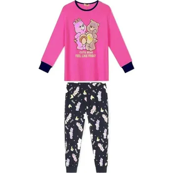 Dívčí pyžamo KUGO BAVLNĚNÉ DÍVČÍ PYŽAMO S MEDVÍDKY MP1760 Barva: Tmavě modrá/ tmavě růžová, Velikost: 122