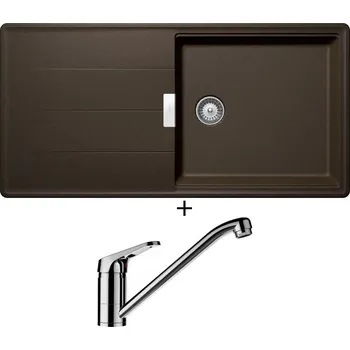 Granitový dřez Granitový dřez SET Schock TIA D-100L Bronze + Schock COSMO 525001 chrom