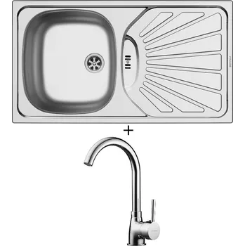 Nerezový dřez Nerezový dřez SET Pyramis ET 78 1 1/2 MARGARITA nerez + Pyramis BELLO chrom