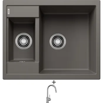 Granitový dřez Granitový dřez SET Blanco METRA 6 šedá vulkán 527296 + Blanco MIDA-S chrom 521454