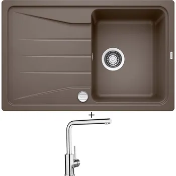 Granitový dřez Granitový dřez SET Blanco SONA 45 S kávová s excentrem + Blanco MILA chrom 519414