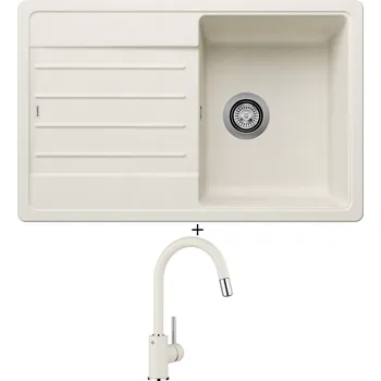 Granitový dřez Granitový dřez SET Blanco LEGRA 45 S bílá soft 527085 + Blanco MIDA-S bílá soft 526968