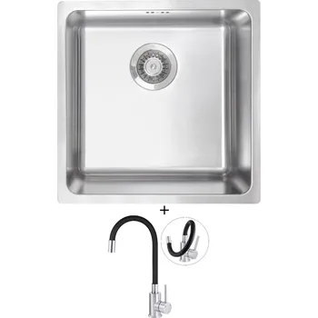 Nerezový dřez Nerezový dřez SET Deante EGERIA ZPE 010B nerez + Deante NEO LUNO BOC B720 nerez
