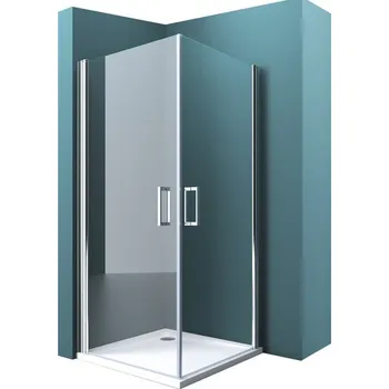 ROSS Boston 80x80 - čtvercová sprchová zástěna čiré bezpečnostní sklo 6 mm, otevírání dovnitř i ven