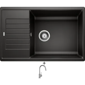 Granitový dřez SET Blanco ZIA XL 6 S Compact černá 526019 + Blanco MIDA-S chrom 521454