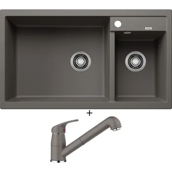 Granitový dřez Granitový dřez SET Blanco METRA 9 šedá vulkán 527304 + Blanco DARAS-S šedá vulkán 526936
