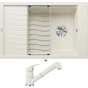 Granitový dřez Granitový dřez SET Blanco ELON XL 6 S bílá soft 527069 + odkapová mřížka + Blanco DARAS-S bílá soft 526937