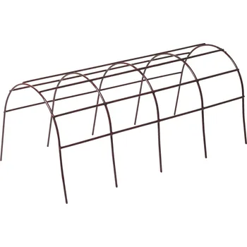 Opora na rostlinu Kovová podpůrná mřížka do truhlíků 50 x 16 x 19 cm hnědá