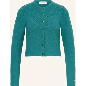 Dámský blejzr Alpenherz Dámská Pletená Kazajka Elanie, tyrkysová, 40