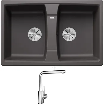 Granitový dřez Granitový dřez SET Blanco LEXA 8 šedá skála 524961 + Blanco MILA chrom 519414