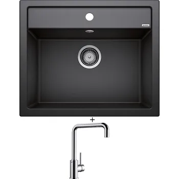 Kuchyňský dřez Granitový dřez SET Blanco DALAGO 6 antracit + Blanco MILI chrom 519413