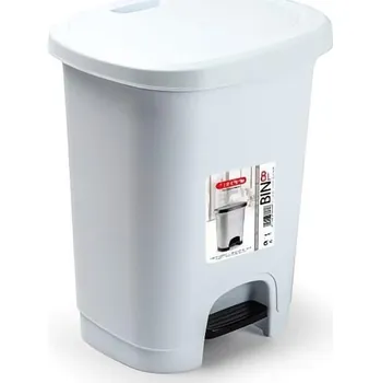 Odpadkový koš Plastic Forte COLOR Koš na odpad 8 l BÍLÝ bez vložky s pedálem